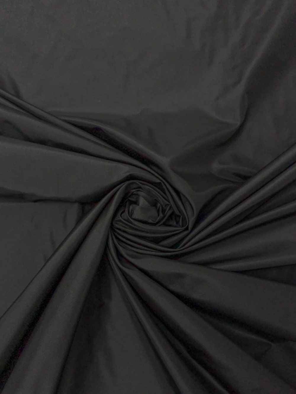 100% Silk Taffeta Fabric - Black - 53” wide - 2.7 yards